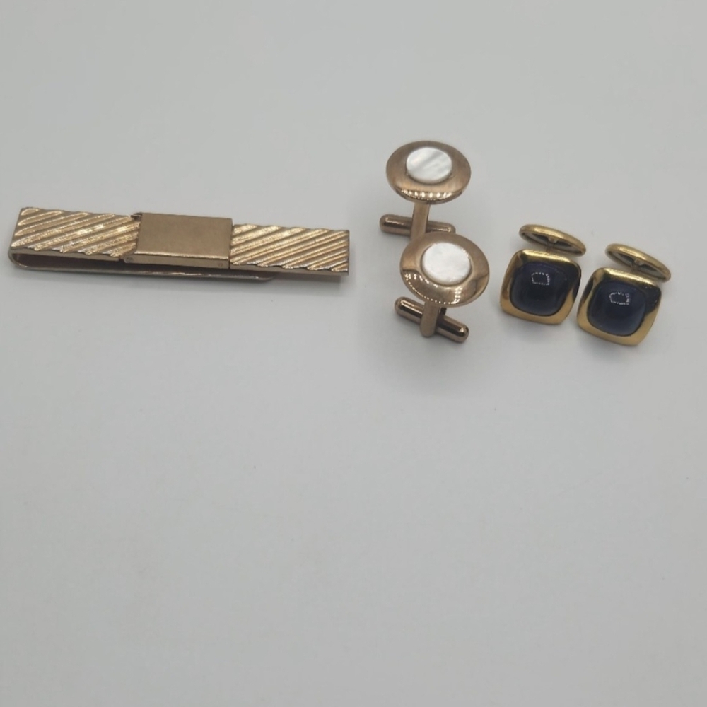 Vintage money clip and cuff links